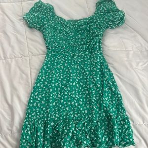 off the shoulder floral dress